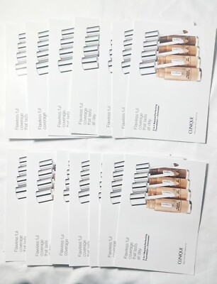 Lot 14x Clinique Beyond Perfecting Foundation + Concealer 3 Shades Sample Cards