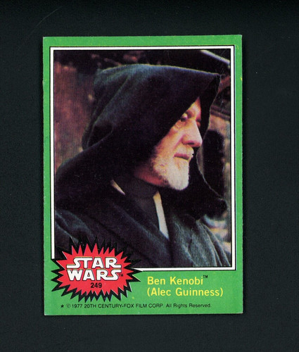 1977 Topps Star Wars #249 Ben Kenobi (Alec Guinness) — Raw