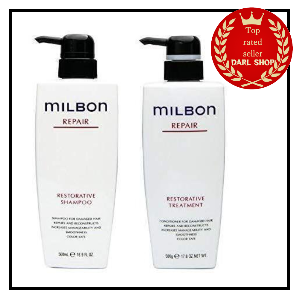 Milbon Repair Restorative Shampoo & Treatment 500ml each Japan CBP