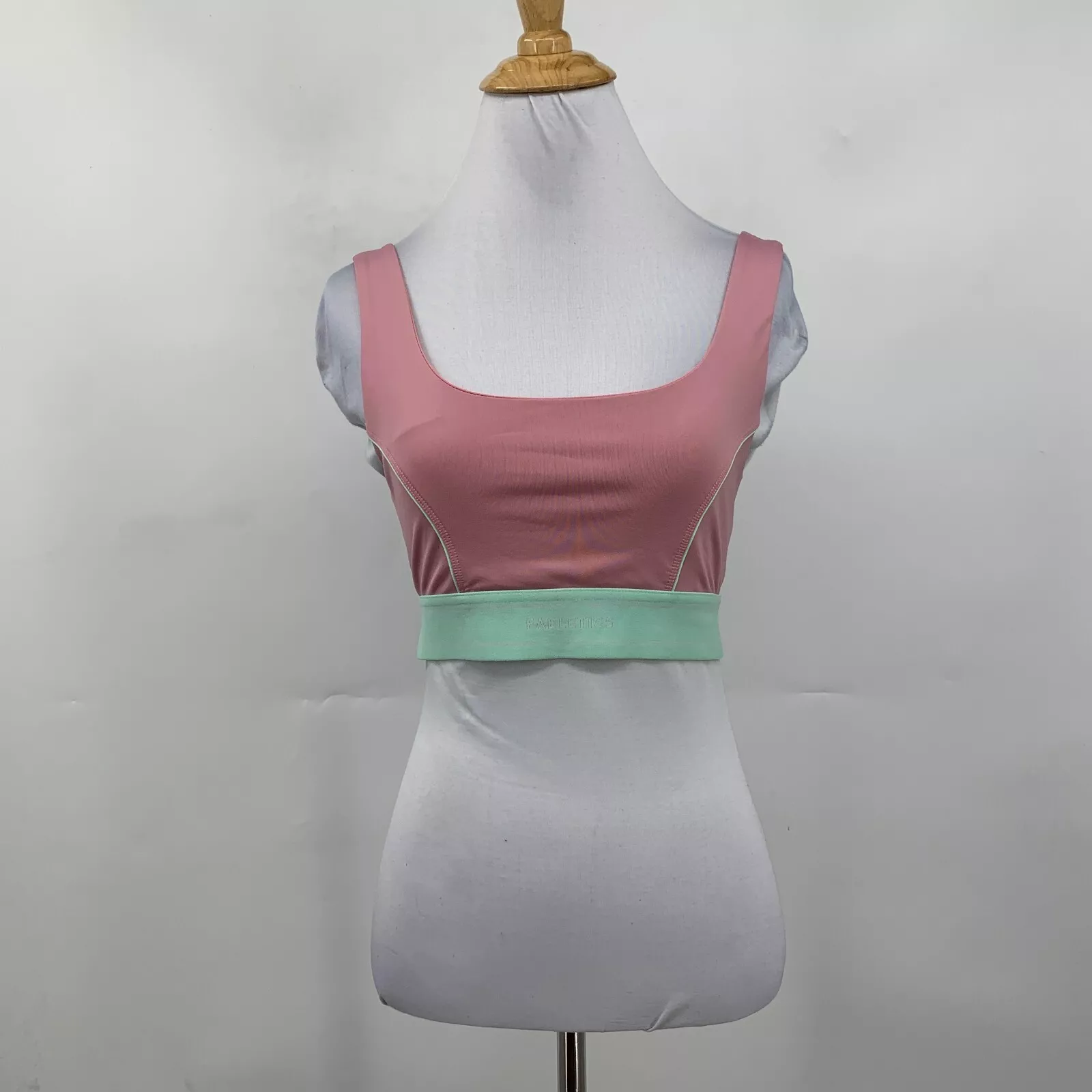 fabletics woodrose medium impact piped yoga tank-bra