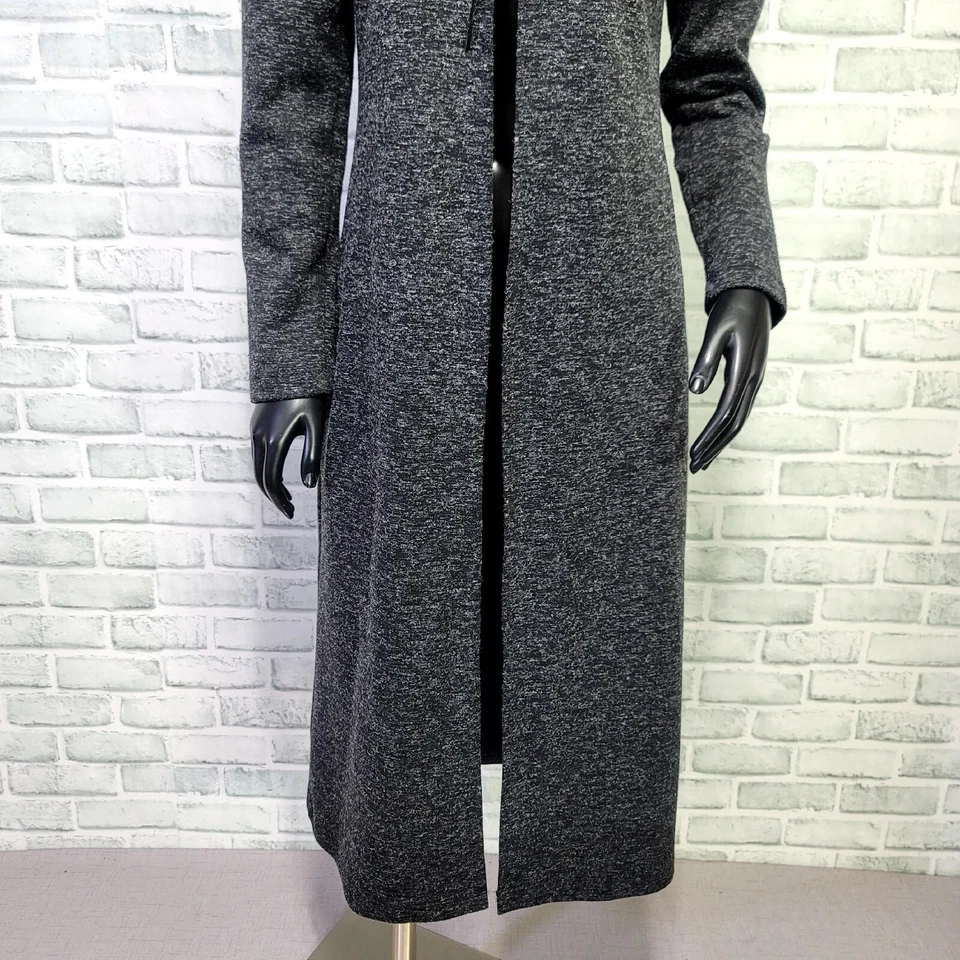 Cardigã longo vintage anos 90 Eye Candy tamanho M preto cinza espanador gravata frontal grunge - Imagem 3 de 4