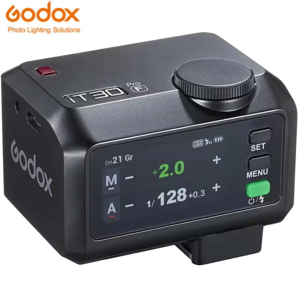Godox iT30Pro 2.4G TTL HSS Mini Flash Touchscreen W/ Battery Fr Canon Sony Nikon - Image 3 of 4
