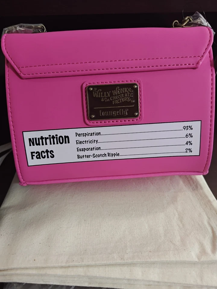 Loungefly Wonka Bar Crossbody Purse SOLD OUT Exclusive Vegan Leather - Image 4 of 4