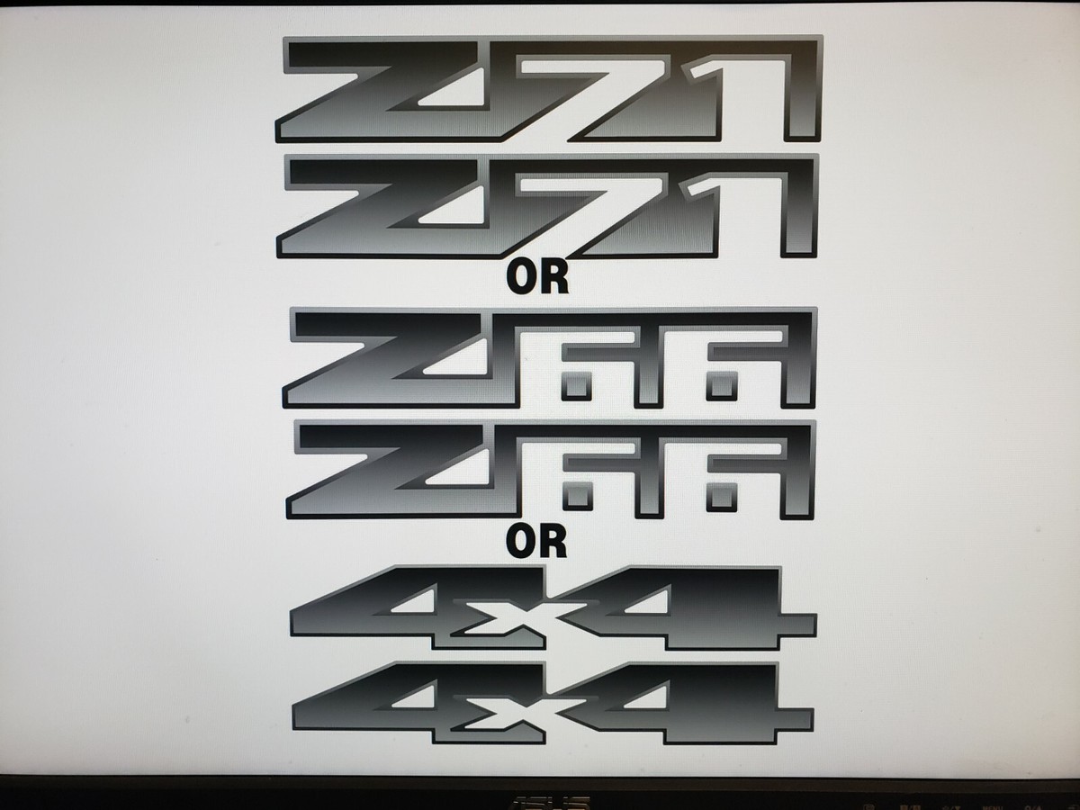 Z66 or Z71 or 4x4 Decal Sticker fits CHEVY AVALANCHE or OTHER