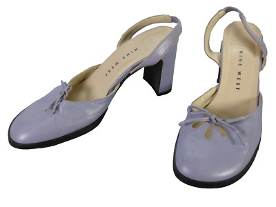 Nine West Heels Pumps Kosta Flieder Echtleder Block Slingback EU 36 UK 3
