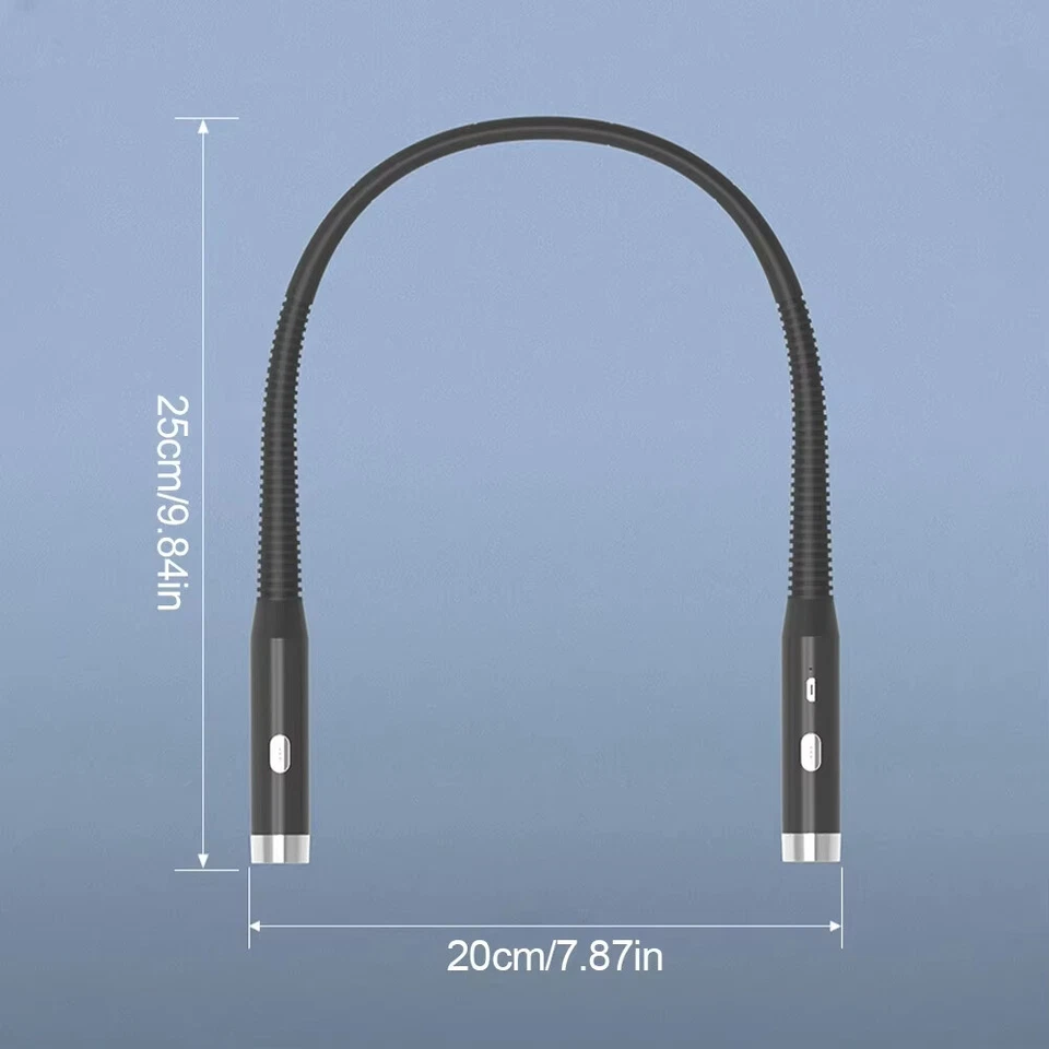 Hanging Neck Light Flexible Portable Hands-free LED Lamp Reading Book Torch USB - Image 4 of 4