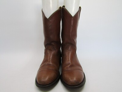 Ortega Mens Size 7.5 D Brown Leather Lizard Skin Print  display picture 1