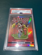 *POP 26* Justin Fields PSA 10 21 Prizm DP on Campus CASE HIT Ohio State Buckeyes
