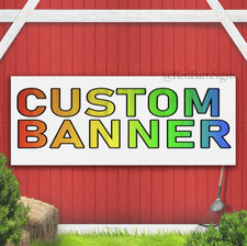 Custom Banner Sign - Quality Digital Print - Fast Shipping USA