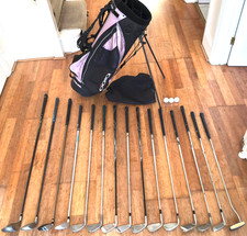 Mens Wilson Cobra Full Golf Clubs 15 Irons And Woods Set Right Handed +Stand Bag