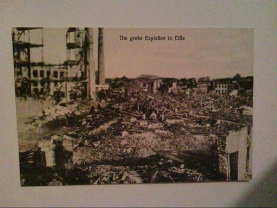 Lille, Frankreich. Große Explosion. 1916. AK.