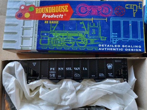 KIT DE VAGÓN DE TREN TOLVA LATERAL COSTILLA 3 BAHÍAS ESCALA HO Roundhouse Pennsylvania 1538 | Zustand: New