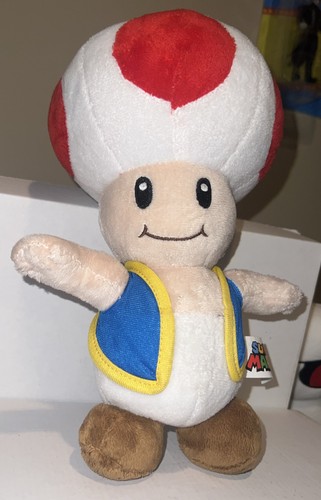 "Auténtico juguete de peluche oficial Super Mario Toad de 10"" Nintendo" - Imagen 3 de 10