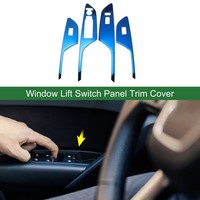 Fensterheber-Schalterabdeckung FüR Honda Civic 2016-2019 Vorne/Hinten Blau