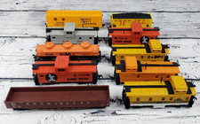 HO Scale Rolling Car Lot of 10 - Box Cars - Oil Tankers - Caboose - Mixed Brands