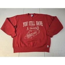 Vintage 80's Sweatshirt Red Mens M "You Have A Friend In Pennsylvania" Russell