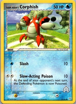 Team Aqua's Corphish 51/95 Common Team Magma vs Team Aqua Pokemon Lightly Played