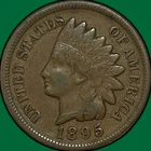1895 Indian Head Cent Very Fine VF Coin #35350
