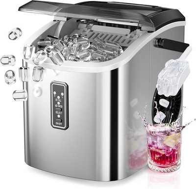 This countertop ice maker can make 9 ice cubes in 6 minutes.