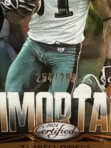 Espejo paralelo de bronce Inmortales certificados por Panini Terrell Owens 2024/299 #18 - Imagen 2 de 3