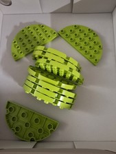 10x Lego Duplo Bau Platte 4x8 lime grün Halbkreis Grundplatte 6208323 29304