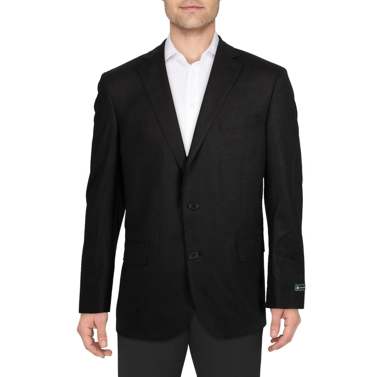 Мужской серый шерстяной блейзер на двух пуговицах B by Brooks Brothers 42R BHFO 6097