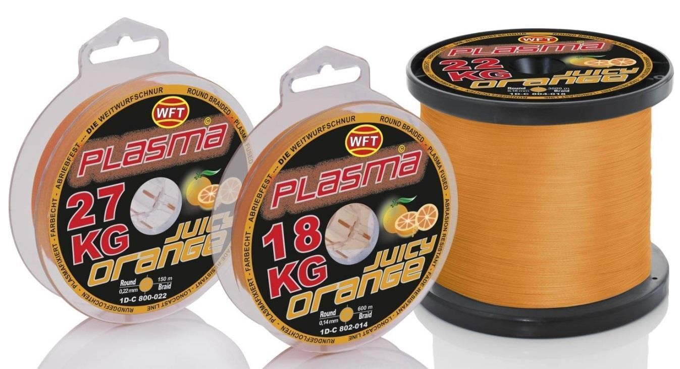 Шнур для лазерной резки WFT Plasma Juicy Orange Lazer Skin 0,36мм / 40 кг / 150 м
