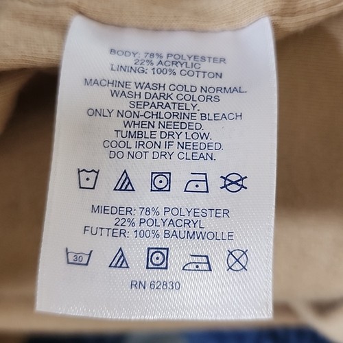 Felpa Lands' End Quarter Zip Blu Pullover Foderata in Pile Taglia XL 46-48 OTTIME CONDIZIONI - Foto 4 di 5