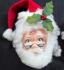 Vintage Santa Claus & Mrs Claus For Crafts Hard Rubber Santa Doll Faces / Heads — photo 2