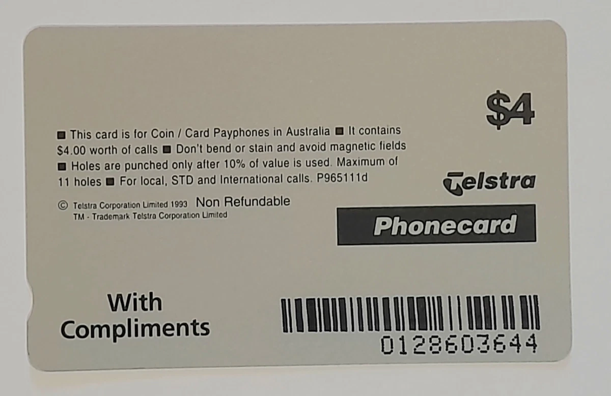 1996 $4 Telstra Prudential Financial Services phonecard MINT prefix 1286