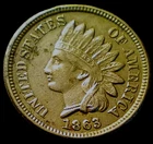 1863 COPPER NICKEL INDIAN HEAD CENT 4 DIAMONDS! AU! A beautiful coin!
