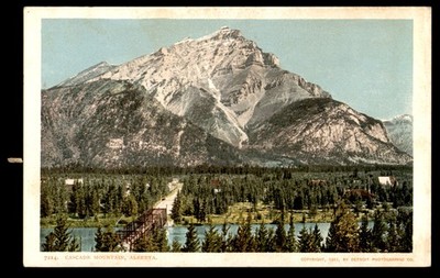 Postcard Cascade Mountain Scene, Alberta