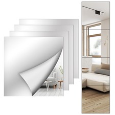 4 Pack Wall Mirror Full Length, 12 x 12 Inch Acrylic Mirror Tiles, Shatterpro...