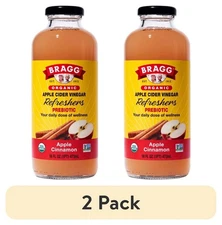 Bragg Organic Apple Cider Vinegar Refresher Apple Cinnamon 16 fl oz (Pack of 2)