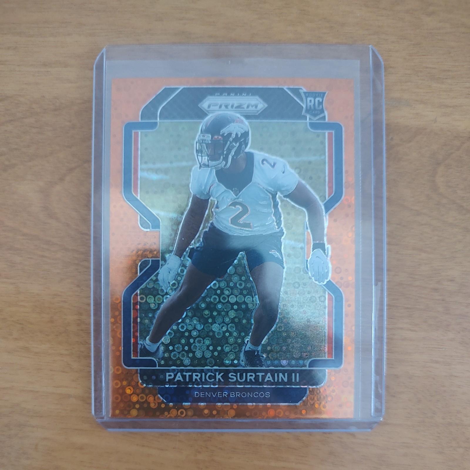 2021 Prizm Football PATRICK SURTAIN II Orange Disco Rookie RC #374 Broncos