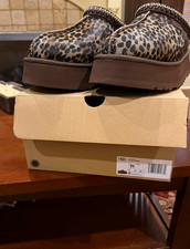 UGG Tazz Caspian Leopard Print Slip-On Mule Slippers Women s 11 NWT