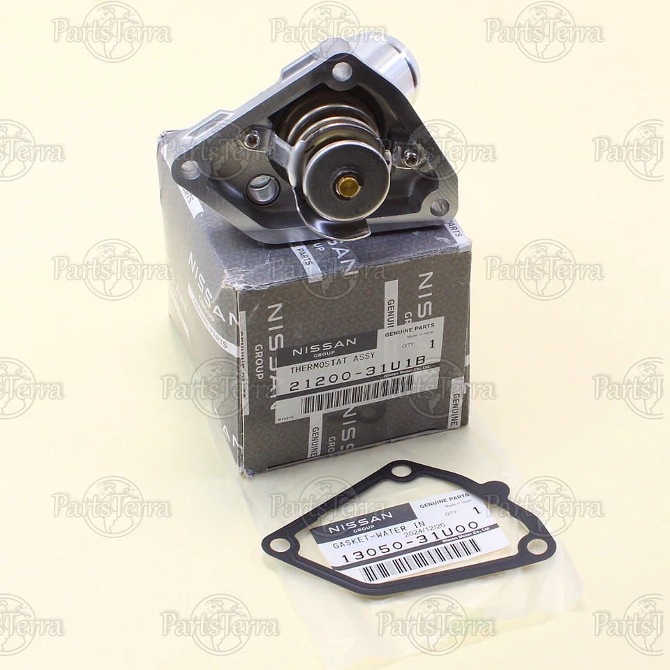 21200-31U1B / 13050-31U00 OEM Genuine Nissan Infiniti Thermostat with Gasket Set - Image 2 of 4