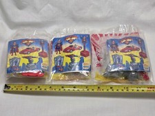 New Vtg 1997 Lot Of 3 SUPERMAN Burger King Kids Club Meal Toys SEALED