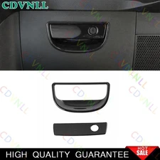For Jeep Wrangler JK 2011-18 Bright Black Co-Pilot Storage Box Handle Frame Trim