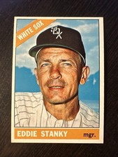 1966 TOPPS #448 EDDIE STANKY CHICAGO WHITE SOX EX-MT *Hot Corner Vintage*