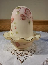 Fenton QVC LE Burmese Fairy Lamp Light 2004 Gold Treasures Collection UV