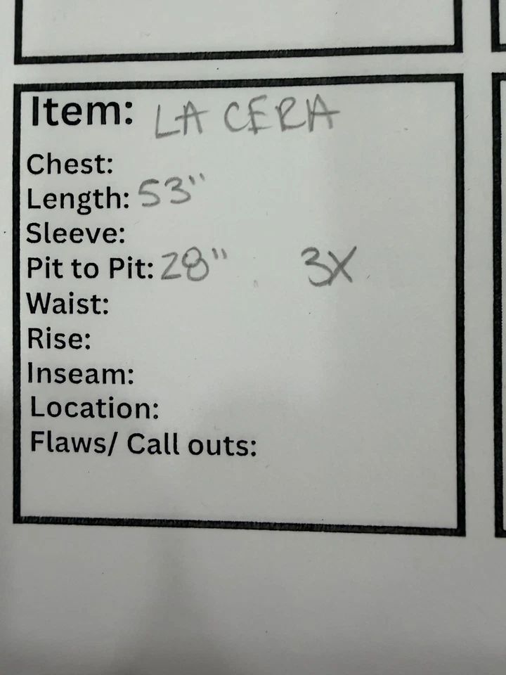 La Cera 3X Patchwork Button Dress 53" Long 100% Rayon - Image 3 of 4