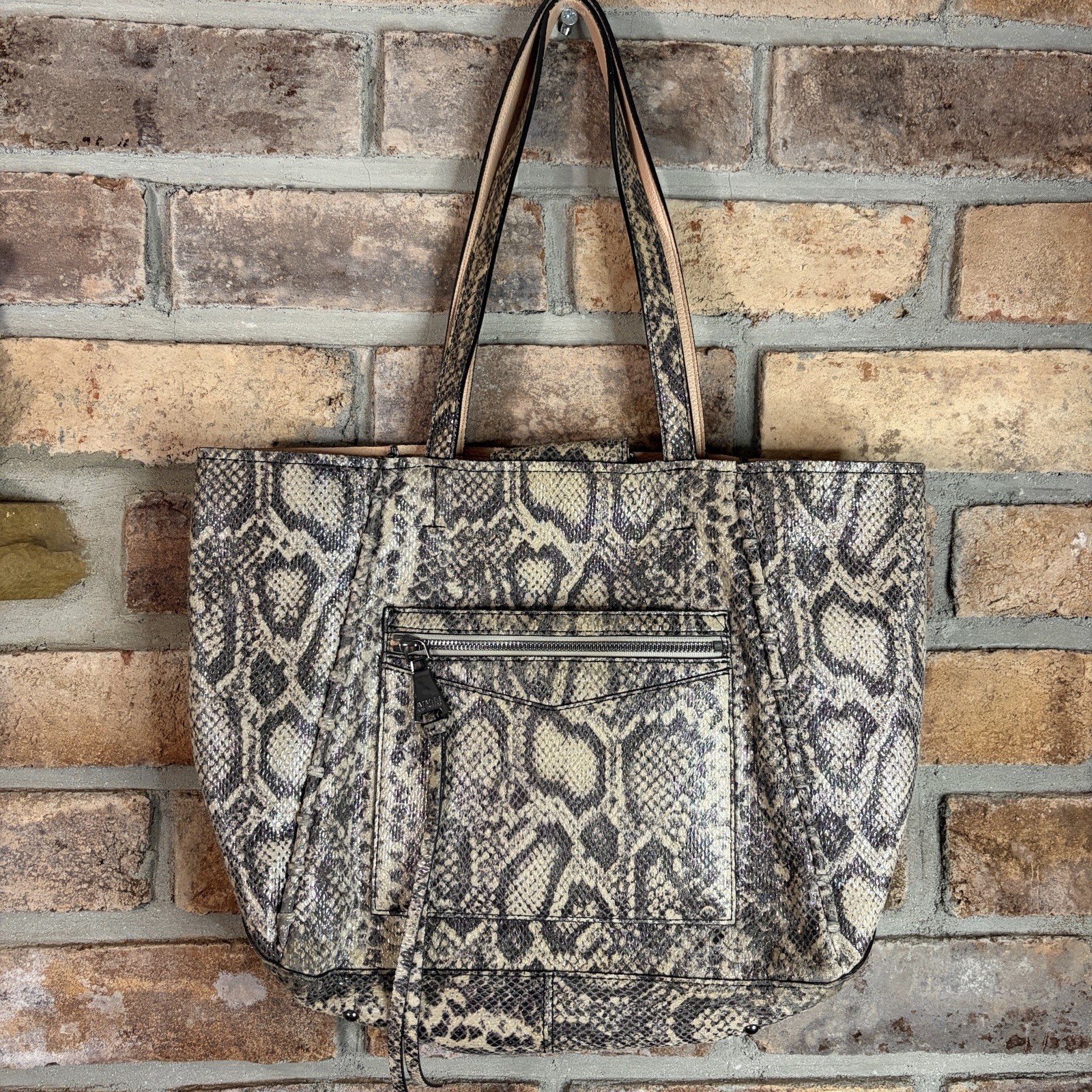 AIMEE KESTENBERG Leather Python Textured Tote Bag - image 1