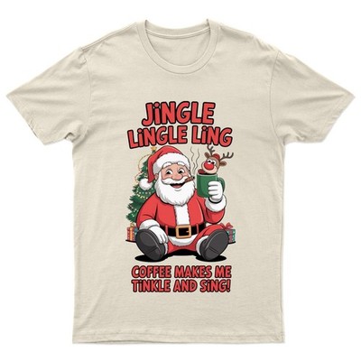 Jingle Lingle Ling Weihnachten Urlaub Santa Kaffee Grafik Männer Frauen...