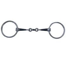 Toklat Loose Ring with Blue Steel Dogbone Snaffle, 5'' Mouthpiece