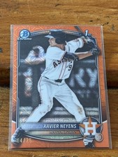 Xavier Neyens Astros 2025 Bowman Draft 1st Bowman Orange Mojo Refractor 4/25