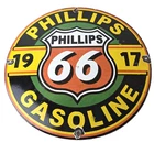 Vintage Phillips 66 Gasoline Sign - Gas Porcelain Pump Advertising Station Sign