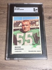 Maxie Baughan 1961 Fleer SGC 5 EX Graded Card Eagles Rookie #56. rookie card picture