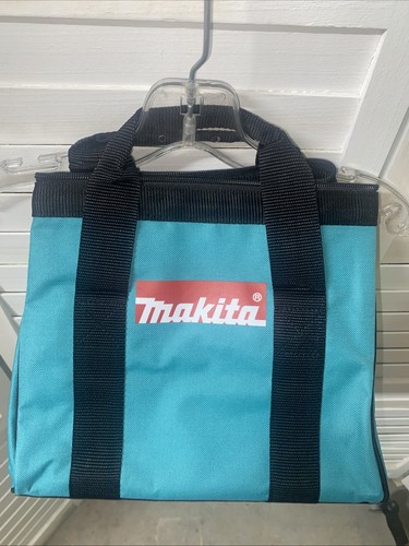 New Makita Tote BAG Contractor Tool Bag Teal Black Double Handle Zipper Top - Picture 2 of 9