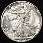 1937-S Walking Liberty Silver Half Dollar Almost Uncirculated